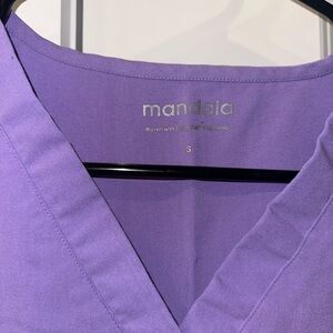 Mandala Purple Scrub Top and bottom